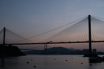 Hong Kong sea and bridge