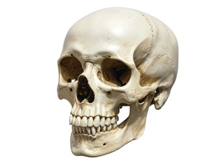 Naklejka premium human skull on white background