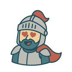 character emotion knight love vector on white background
Vector character emotion