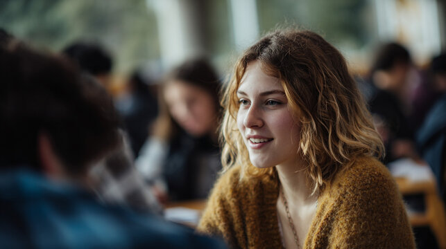 Student life diverse students on campus. - Powered by Adobe