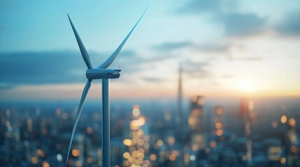 Wind turbine in the middle of a field. Video of a wind turbine with realistic data. Business sustainability processing data wind dynamics energy. A wind turbine situated in the center of a lifestyle.