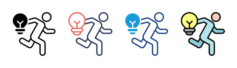 Creative Thinking Icon Set Multiple Style Collection