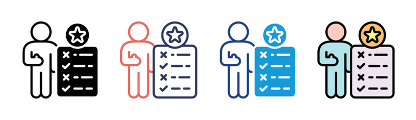 Self Discipline Icon Set Multiple Style Collection