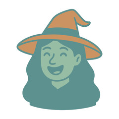 character emotion witch joy vector on white background
Vector character emotion