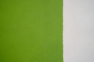 Vibrant green and white wall texture in a modern interior space.