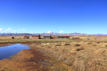 rural landscape with agriculture in the north of Bolivia