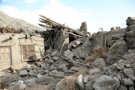 Destroyed Homes After Earthquake in Afghanistan