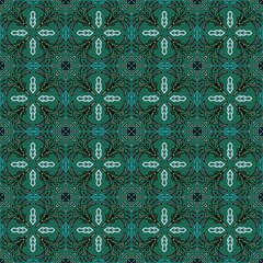 A mesmerizing seamless Thai-inspired pattern in tranquil jade green. This classic and sophisticated design is perfect for adding a touch of Asian elegance to any project.