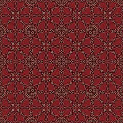A luxurious and elegant deep red seamless Thai-inspired pattern. Timeless and sophisticated, perfect for designs that require a touch of classic Thai artistry.