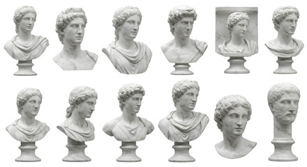 Discover stunning classical marble busts of ancient figures, perfect for adding timeless elegance and historical sophistication to your creative projects.