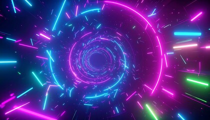 Neon spiral tunnel effect