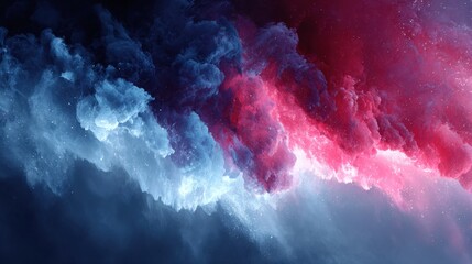 Abstract Blue and Pink Cloud of Powder Explosion Background Texture