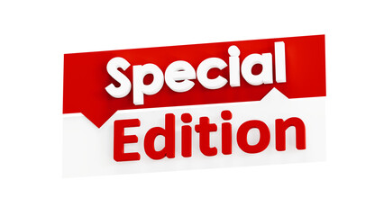 Special Edition 3D Text Message – Transparent PNG Promotion Graphic