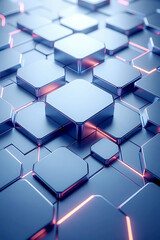 abstract blue cubes background