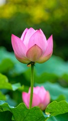 Obraz premium Pink Lotus in Bloom