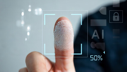 Secure digital identity verification with advanced AI fingerprint scanning technology