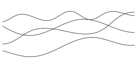 Wavy Line Abstract Pattern – Curvy Seamless Vector Background with Psychedelic Squiggle Design.