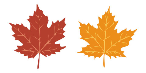 Fototapeta premium Autumn leaf icon ai generated
