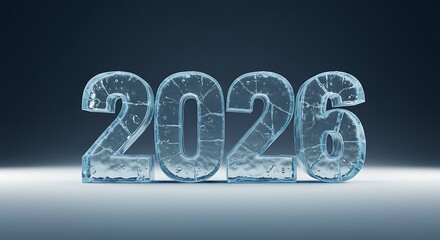 Frozen 2026: Ice Numerals for New Year's Design