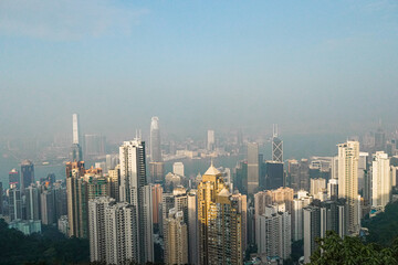 Hong Kong Skyline View from Victoria Peak