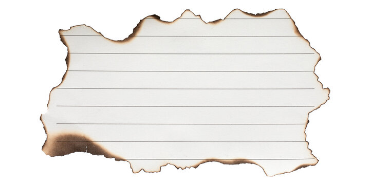 burn lined paper with burnt edges isolated on transparent background,note paper message office business tag sign frame