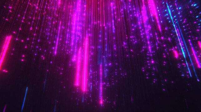 abstract radial burst of neon streaks converging center high energy 3D vector illustration concept scene visual for commercial design use high detail quality stock image illustration concept scene vis