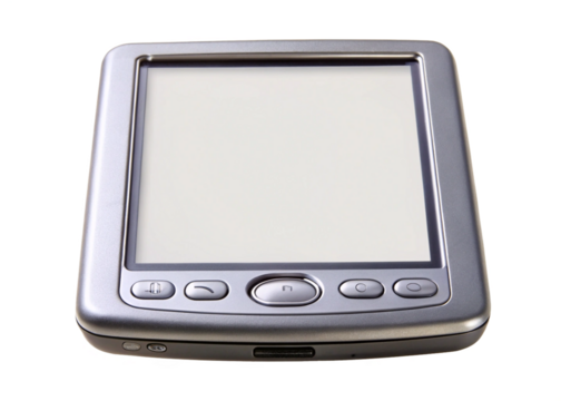  Blank palmtop screen  isolated on white background