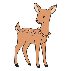 reindeer with christmas tree