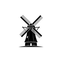 Obraz premium windmill vector illustration