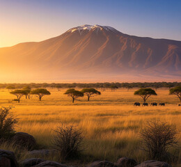 elephants at sunset