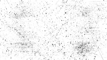 A distressed gray and white textured background with scattered speckles and scratches.