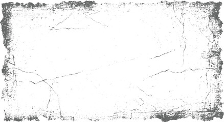 A distressed grey and white textured frame with cracks and rough edges.