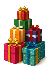 Fototapeta premium gift boxes isolated on white background