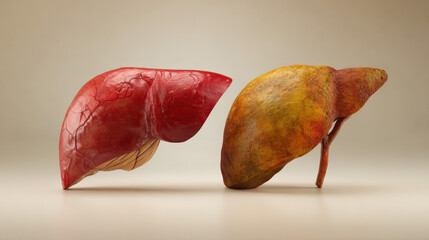 cross-section liver showing circulatory system connections high detail anatomy reference illustration concept scene visual for commercial design use high detail quality stock image illustration concep