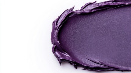 Vibrant purple paint smeared across a white surface with artistic texture
