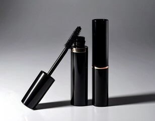 Black cosmetic containers