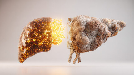 cross-section liver showing circulatory system connections high detail anatomy reference illustration concept scene visual for commercial design use high detail quality stock image illustration concep