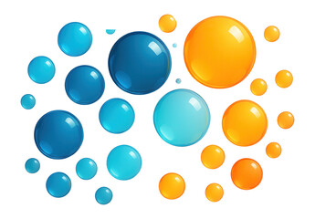 Bubble chart with varying bubble sizes and colors