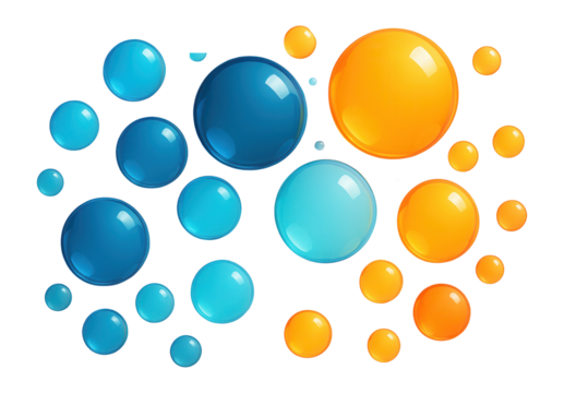 Bubble chart with varying bubble sizes and colors