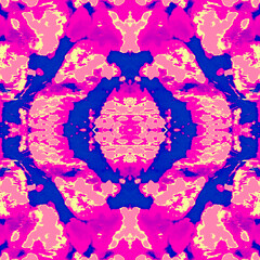 Seamless Stripe Wallpaper. Rose Batik. Neon