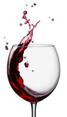 red wine splashing