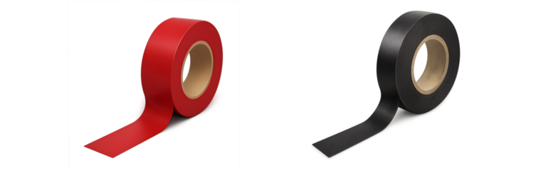 Black and Red Electrical tape set - 2 electrical tape roll in one set