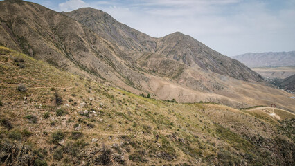 The view of Chunkurchak Valley in Kyrgyzstan