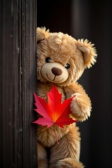 Obraz premium bear toy and autumn
