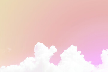 Beautiful sky and clouds in pastel tones.