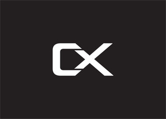 Fototapeta premium CX latter ligature typography logo design template