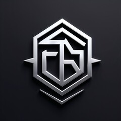 Geometric Logo Design on Black Background