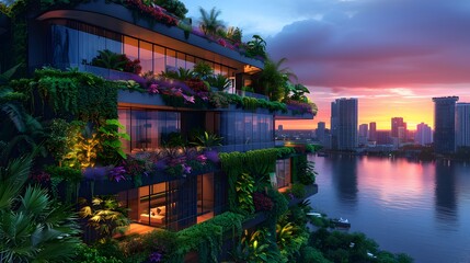 Obraz premium Modern houseboat vertical high resolution picture