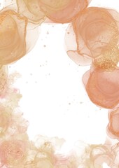 Sun Watercolor Abstract Prints. Alcohol Ink Background. Brown Watercolour Blotch. Alcohol Ink Mix. White Coloring Diffuse Water. Alcohol Ink Color. Honey Cloud.