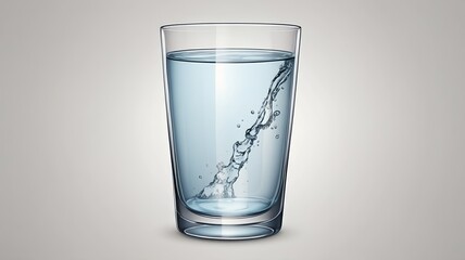 Glass of Water with Splash